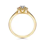 Pierścionek zaręczynowy złoty z diamentami